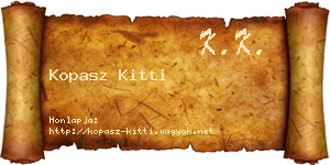 Kopasz Kitti névjegykártya