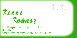kitti kopasz business card
